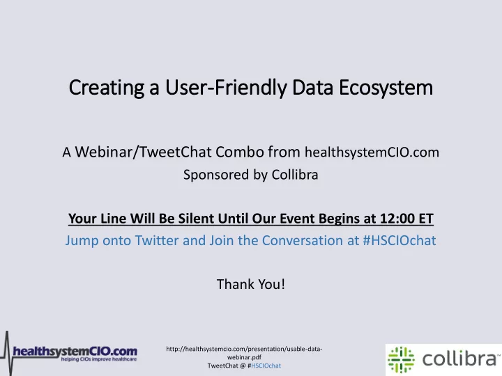 creating a a user friendly data ecosystem