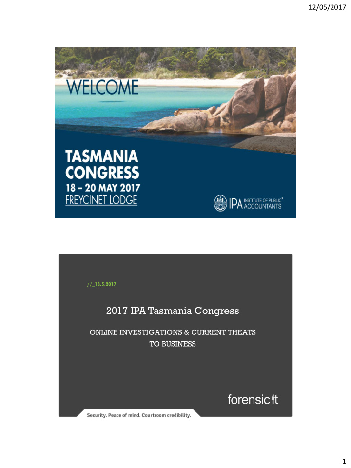 2017 ipa tasmania congress