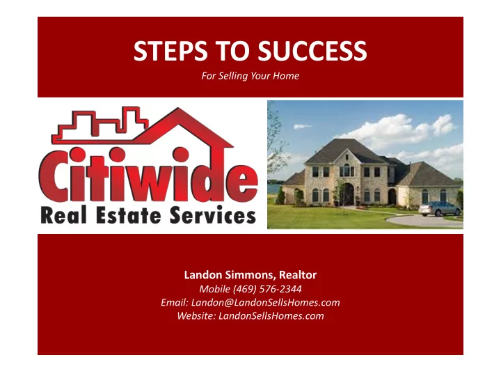 steps to success