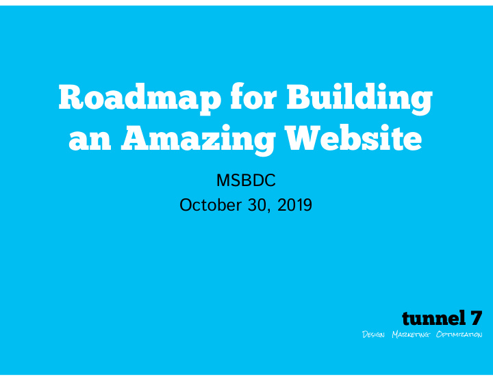 roadmap for building an amazing website