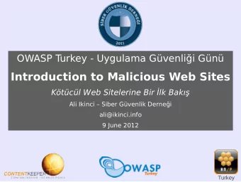 Introduction to Malicious Web Sites  Ktcl Web Sitelerine Bir lk Bak  Ali Ikinci