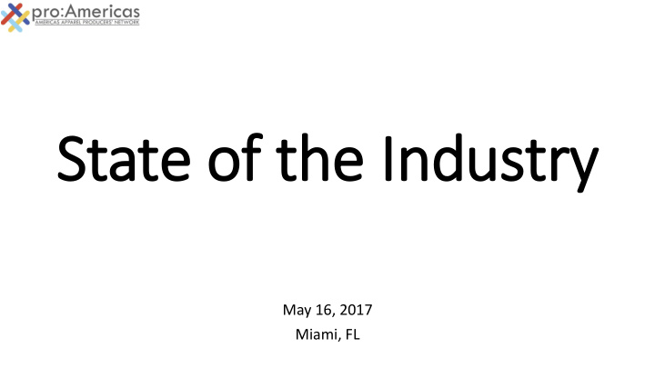 state of the in industry ry