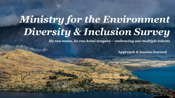 diversity inclusion survey