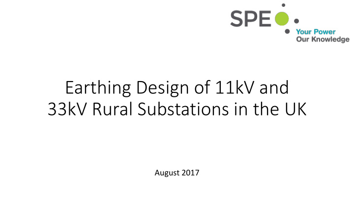 33kv rural substations in the uk