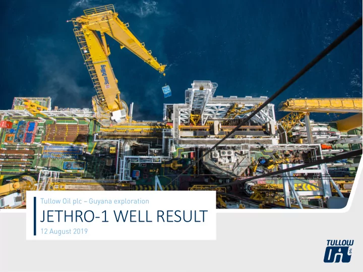 jethro 1 well result