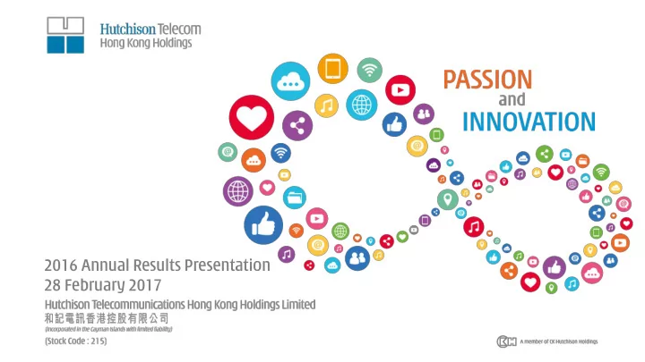 2016 annual results presentation