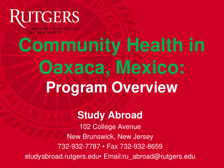 community health in oaxaca mexico