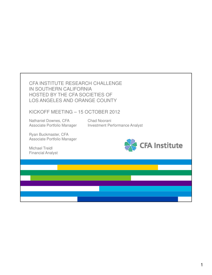 cfa institute research challenge in southern california