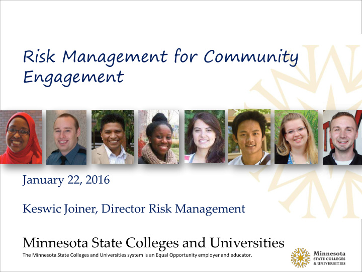 risk management for community engagement