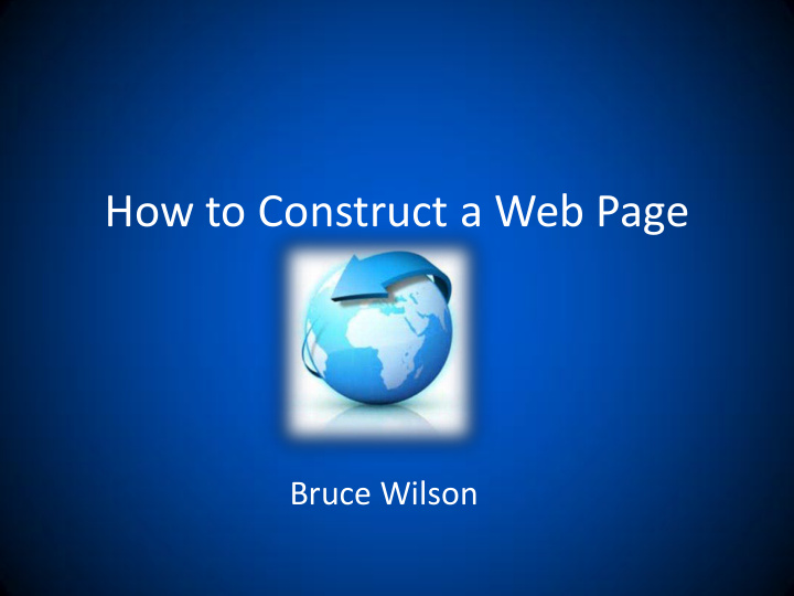 how to construct a web page