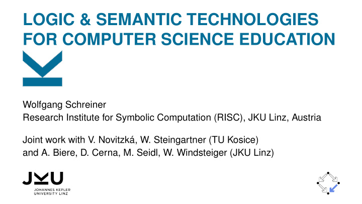 logic semantic technologies for computer science education