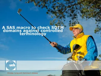 A SAS macro to check SDTM  domains against controlled  terminology  Christer, living with