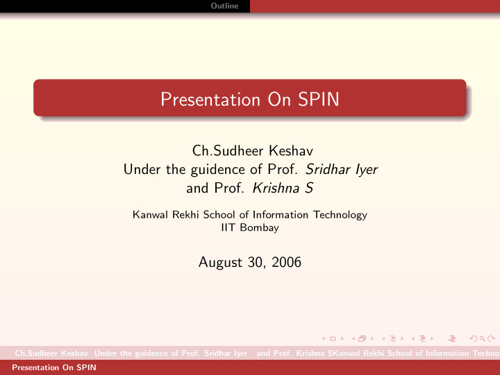 presentation on spin