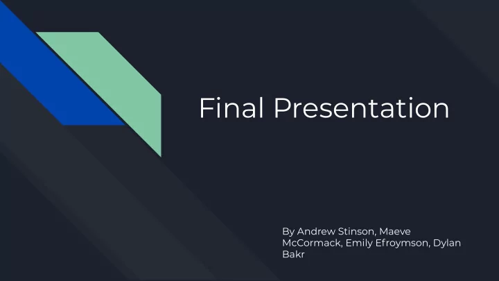 final presentation