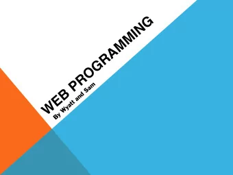 G  N  I  M  M  A  R  G  O  R  P  By Wyatt and Sam  B  E  W  BACKGROUND INFO:  You can write any