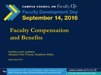 Cynthia Lynch Leathers  Assistant Vice Provost, Academic Affairs  September 2016  Health Sciences