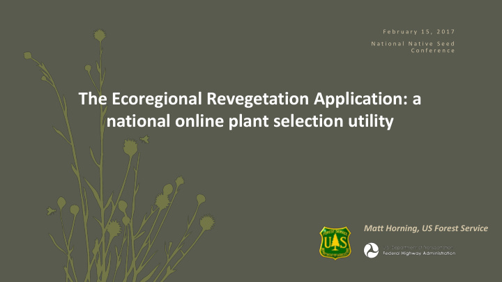 national online plant selection utility