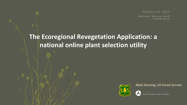 national online plant selection utility