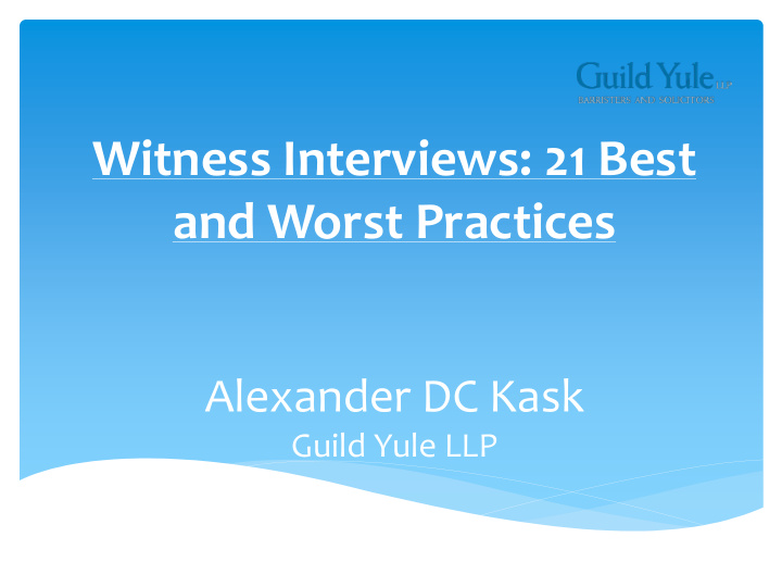 witness interviews 21 best