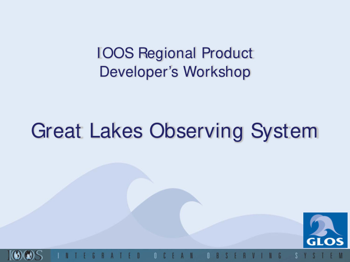 great lakes observing system