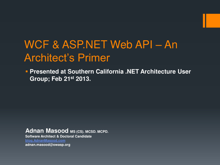 wcf asp net web api an