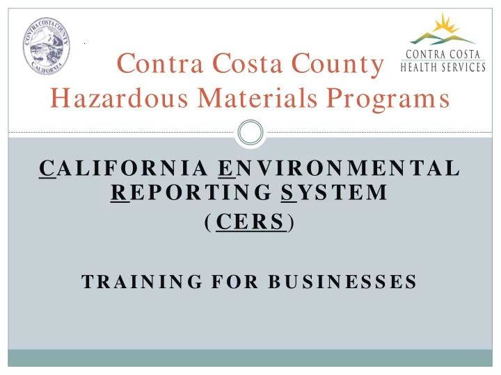 contra costa county hazardous materials programs
