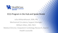 ecls program in the hub and spoke model