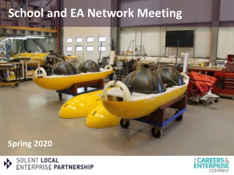 School and EA Network Meeting  Spring 2020  Enterprise Adviser Network Update  Team update  EA