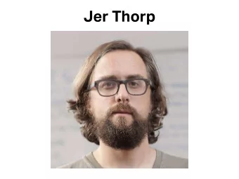 Jer Thorp  Data artist  Vancouver  Originally trained as a geneticist.  An adjunct faculty position