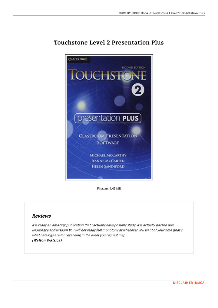 touchstone level 2 presentation plus touchstone level 2