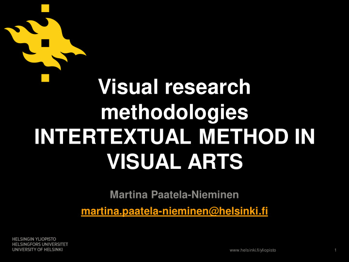methodologies intertextual method in