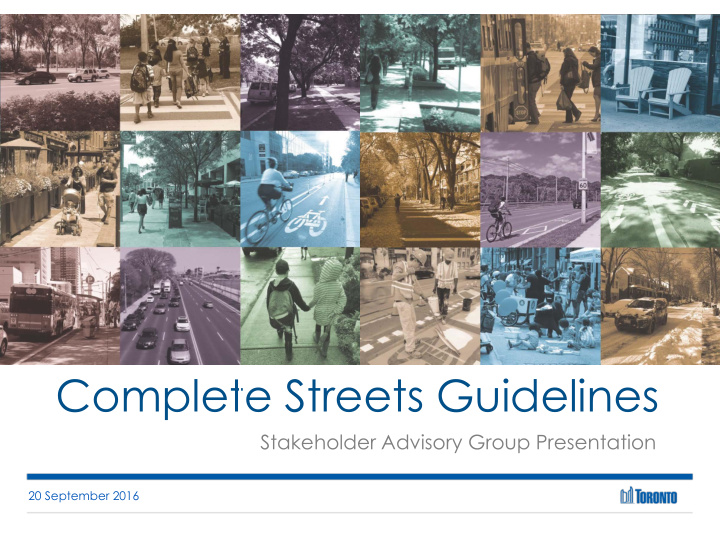 complete streets guidelines