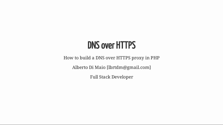 dns over https