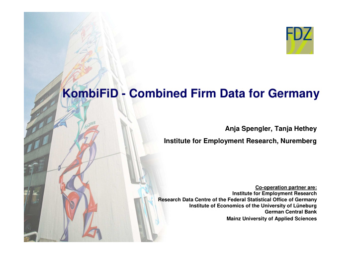 kombifid combined firm data for germany