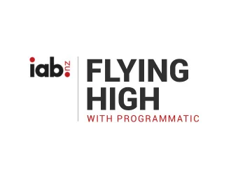 FLYING HIGH  WITH PROGRAMMATIC  WHAT TO EXPECT  2016 Online Revenue Splits  Programmatic