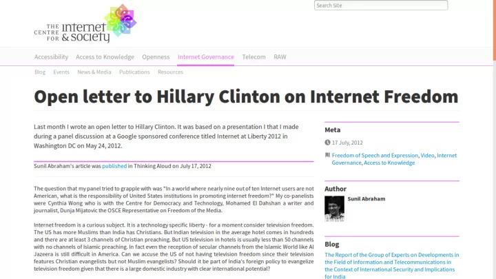 internet governance is political questions and forums