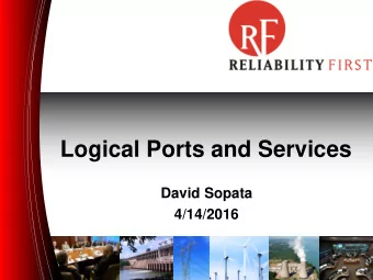 Logical Ports and Services  David Sopata  4/14/2016  Agenda  High level methodology and tips