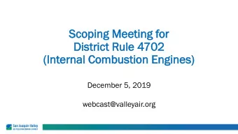 Sco  coping  ping Me  Meeting  ting for  or  Distric  strict  t Rule  le 470  702  2  (I  (Int