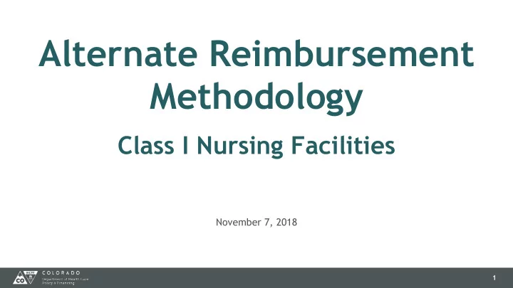 alternate reimbursement