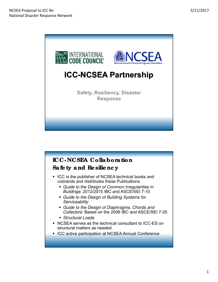 icc ncsea partnership icc ncsea partnership
