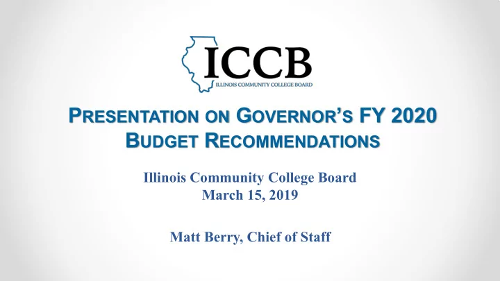 p resentation on g overnor s fy 2020