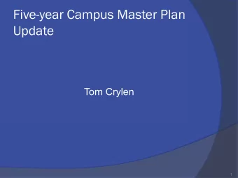 Five-year Campus Master Plan  Update
