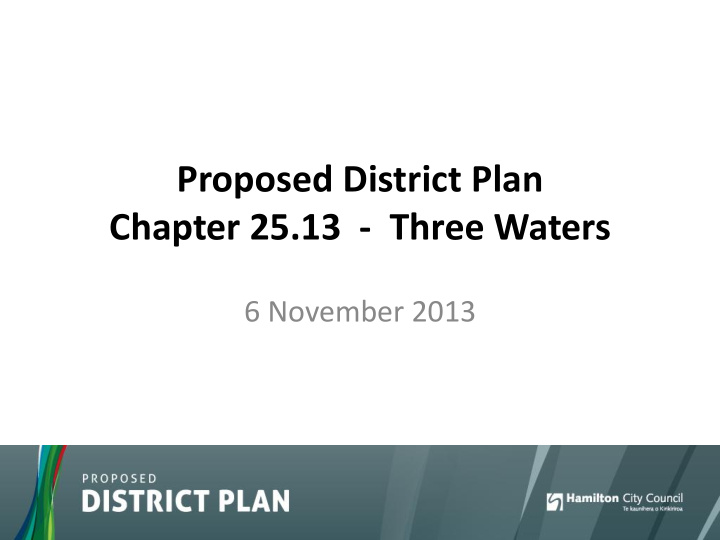 proposed district plan chapter 25 13 three waters 6