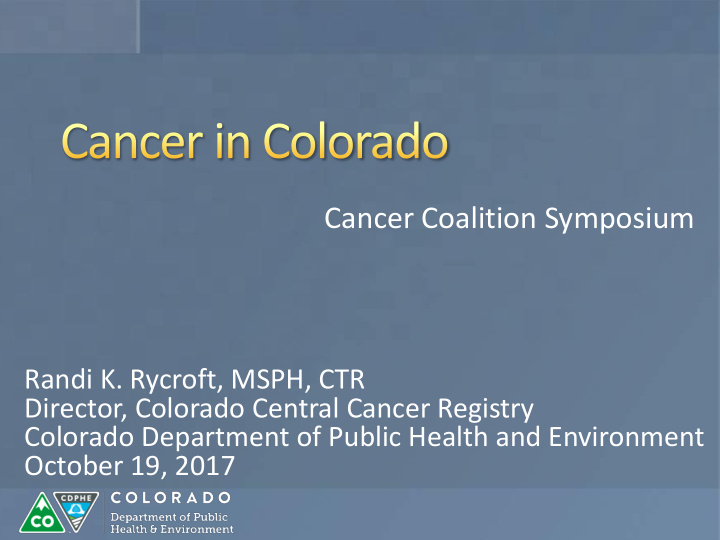 cancer coalition symposium