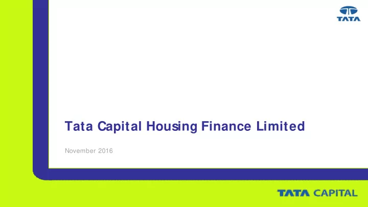 tata capital housing finance limited