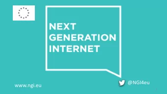 @NGI4eu  www.ngi.eu  1  Roadmap  Digital Single Market Policy Programme  Future digital policies