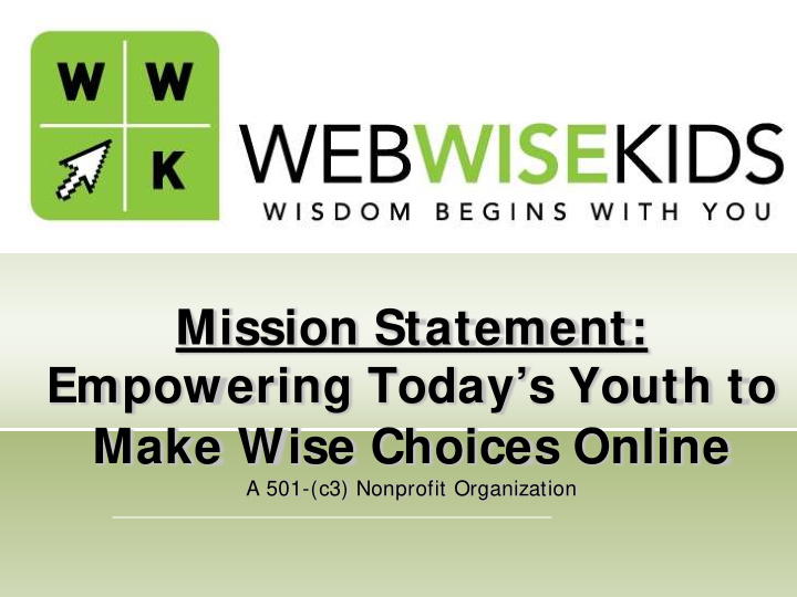 mission statement empowering today s youth to