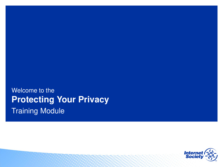 protecting your privacy