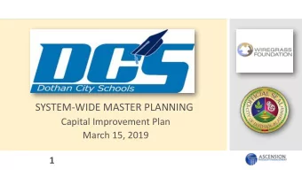 SYSTEM-WIDE MASTER PLANNING  Capital Improvement Plan  March 15, 2019  1  Construction  Package's