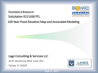 Solicitation R  R2114367P  114367P1.  1.  100  100-Yea  ear F  Flood Elev  evation M  Map a  and